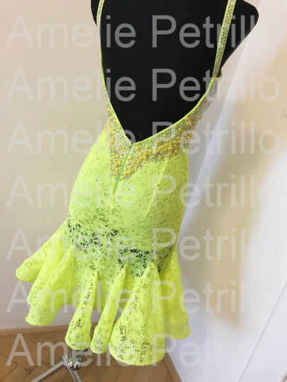 黄色ラテンドレスLT132 | 社交ダンスドレス衣装販売 Amelie（アメリ 